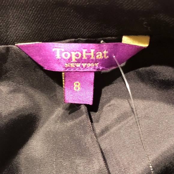NWOT TopHat New York Elegant Black Women's Blazer with White Trim - Picture 11 of 13